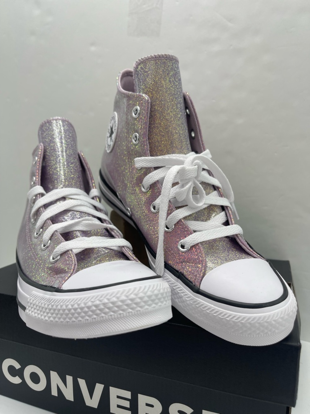 Converse WMNS 8 CTAS Hi Altitude Lilac White Black A14333C High Top Sneakers - Picture 5 of 15